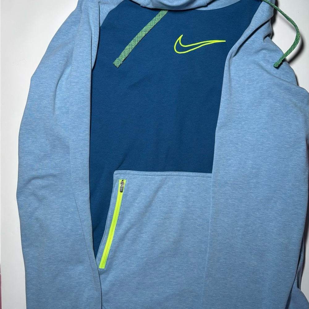 Nike Blue and Green Hoodie